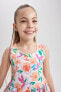 Kız Çocuk Desenli Kolsuz Elbise T2575a623hs