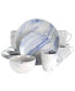 Фото #1 товара Набор посуды из каменной керамики Elama Marble Clara, набор на 16 предметов, для сервировки стола
