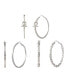 ფოტო #2 პროდუქტის Trio Ankh Hoop Earring Set