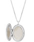 Фото #2 товара Macy's mother & Infant Cameo Locket 18" Pendant Necklace in Sterling Silver