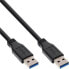 Фото #1 товара InLine USB 3.2 Gen.1 Cable Type A male / A male - black - 2m