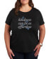 Trendy Plus Size Kindness Can Be Effortless Graphic Short Sleeve T-shirt