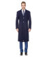 Фото #2 товара Men's Knee Length Wool Blend Three Button Long Jacket Overcoat Top Coat
