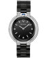 ფოტო #1 პროდუქტის Women's Diamond (1/3 ct. t.w.) Rubaiyat Stainless Steel & Black Ceramic Bracelet Watch 35mm