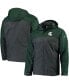 ფოტო #1 პროდუქტის Men's Green, Charcoal Michigan State Spartans Glennaker Storm Full-Zip Jacket