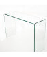 Фото #2 товара Glass Console Table, Transparent Tempered Glass Console Table With Rounded Edges Desks, Sofa