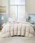 Lightweight White Goose Down Feather Fiber Comforter, California King