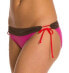 Фото #2 товара Prana Festival Pink Saba Womens Swimwear Side Tie Hipster Bikini Bottom Size L