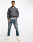 Фото #4 товара Polo Ralph Lauren icon logo half zip double knit sweatshirt in charcoal marl