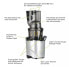 Фото #5 товара REVO830 Entsafter Slow Juicer 50 U/Min 90 mm Einfüllöffnung - Farbe Matt Silber