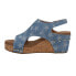 Фото #3 товара Corkys Carley Patriotic Studded Wedge Womens Blue Casual Sandals 30-5316-LBDS
