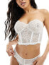 Фото #1 товара ASOS DESIGN Sienna lace underwired corset in white