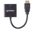 Фото #8 товара Manhattan HDMI to VGA Converter cable - 1080p - 30cm - Male to Female - Equivalent to HD2VGAE2 - Micro-USB Power Input Port for additional power if needed - Black - Three Year Warranty - Polybag - 0.3 m - HDMI Type A (Standard) - VGA (D-Sub) - Male - Female - Strai