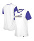 Фото #1 товара Women's White, Purple Baltimore Ravens Third Down Colorblock T-shirt