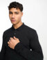 Фото #3 товара ASOS DESIGN long sleeve muscle fit polo in black