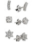ფოტო #1 პროდუქტის Cubic Zirconia 3-Piece Stud Earring Set in Sterling Silver, Created for Macy's