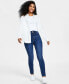 Curvy High Rise Double Button Skinny Jeans