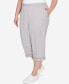 Фото #5 товара Plus Size Charleston Twill Capri Pants with Lace Inset Bottom