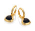Фото #2 товара Jac Jossa Soul Gold Plated Diamond and Onyx Dangle Earrings DE789