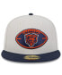 ფოტო #4 პროდუქტის Men's Stone/Navy Chicago Bears 2024 Sideline Historic 59FIFTY Fitted Hat