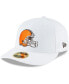 ფოტო #1 პროდუქტის Men's White Cleveland Browns Omaha Low Profile 59FIFTY Fitted Hat