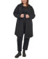 Фото #1 товара Women's Plus Size Double-Breasted Bouclé Walker Coat, Created for Macy's