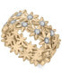 ფოტო #1 პროდუქტის Diamond Flower Ring (1/3 ct. t.w.) in Gold Vermeil, Created for Macy's