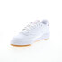 Фото #4 товара Reebok Club C 85 Womens White Leather Lace Up Lifestyle Sneakers Shoes