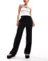 Фото #4 товара Monki drawstring waist trousers in black