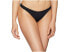 Фото #1 товара Vitamin A 251217 Women's Black High-leg Ribbed Bikini Bottoms Swimwear Size M