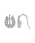 ფოტო #1 პროდუქტის Silver Tone Crystal Horseshoe Wire Earrings