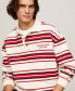 Фото #3 товара Men's Monotype Logo Striped Long Sleeve Rugby Shirt