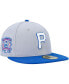 Фото #2 товара Men's Gray, Blue Pittsburgh Pirates Dolphin 59FIFTY Fitted Hat