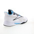 Reebok More Buckets Mens White Synthetic Lace Up Athletic Basketball Shoes