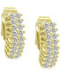 ფოტო #2 პროდუქტის Cubic Zirconia Clip-On Hoop Earrings, Created for Macy's
