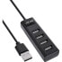 Фото #1 товара InLine USB 2.0 4-Port Hub - Type-A male to 4x Type-A female - black - 30cm - slim