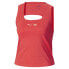 Puma First Mile X Crop Scoop Neck Tank Top Womens Orange Casual Athletic 523034