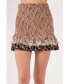 Фото #1 товара Women's Floral Multi Color Mini Skirt