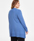 Plus Size Long-Sleeve Open-Front Cardigan shiraz, 1X - фото #4