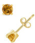 ფოტო #2 პროდუქტის Gemstone Stud Earrings in 14K Yellow Gold