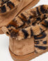 Фото #6 товара ASOS DESIGN Zuric bootie slippers in chesnut and leopard