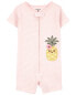 Фото #7 товара Toddler 1-Piece Pineapple 100% Snug Fit Cotton Romper Pajamas 4T