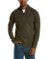 Naadam Wool & Cashmere-Blend 1/4-Zip Mock Sweater Men's Green S