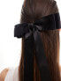 ASOS DESIGN hair clip with bow detail in black