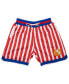 Men's Red, White Harlem Globetrotters Triple Double Shorts