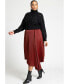 Plus Size Peaked Drape Skirt - 14, Fired Brick