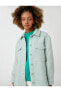 Фото #23 товара Куртка Koton Oversize Shirt Collar Long Sleeve Pocket Detail