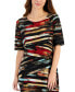 ფოტო #4 პროდუქტის Petite Zig-Zag-Print Dress