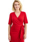 Petite Elbow-Sleeve Side-Tie Dress, Created for Macy's