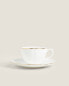 Bone china coffee cup with rim